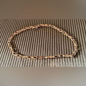 Gold Plated Braided Sterling Silver .925 Necklace By Itaor Italy 20 Grams 18”